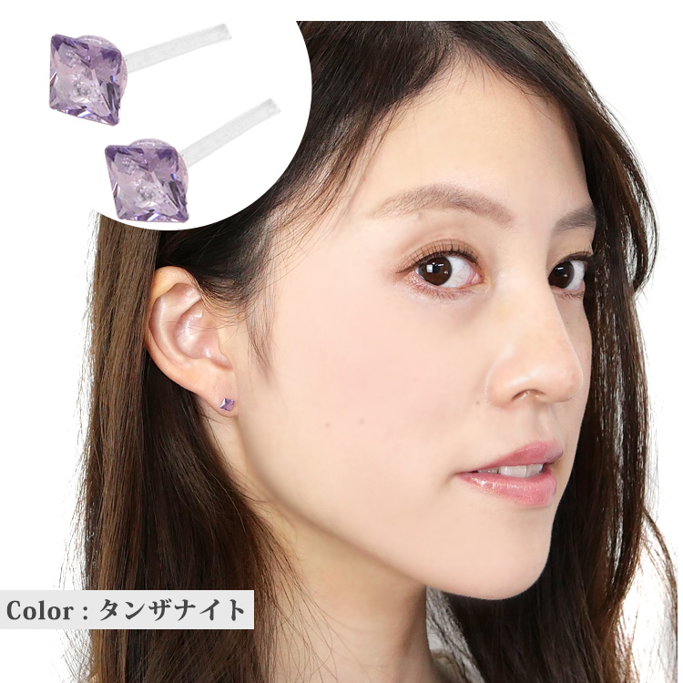 金属アレルギー対応 バイオプラスト ジュエルピアス ラウンド