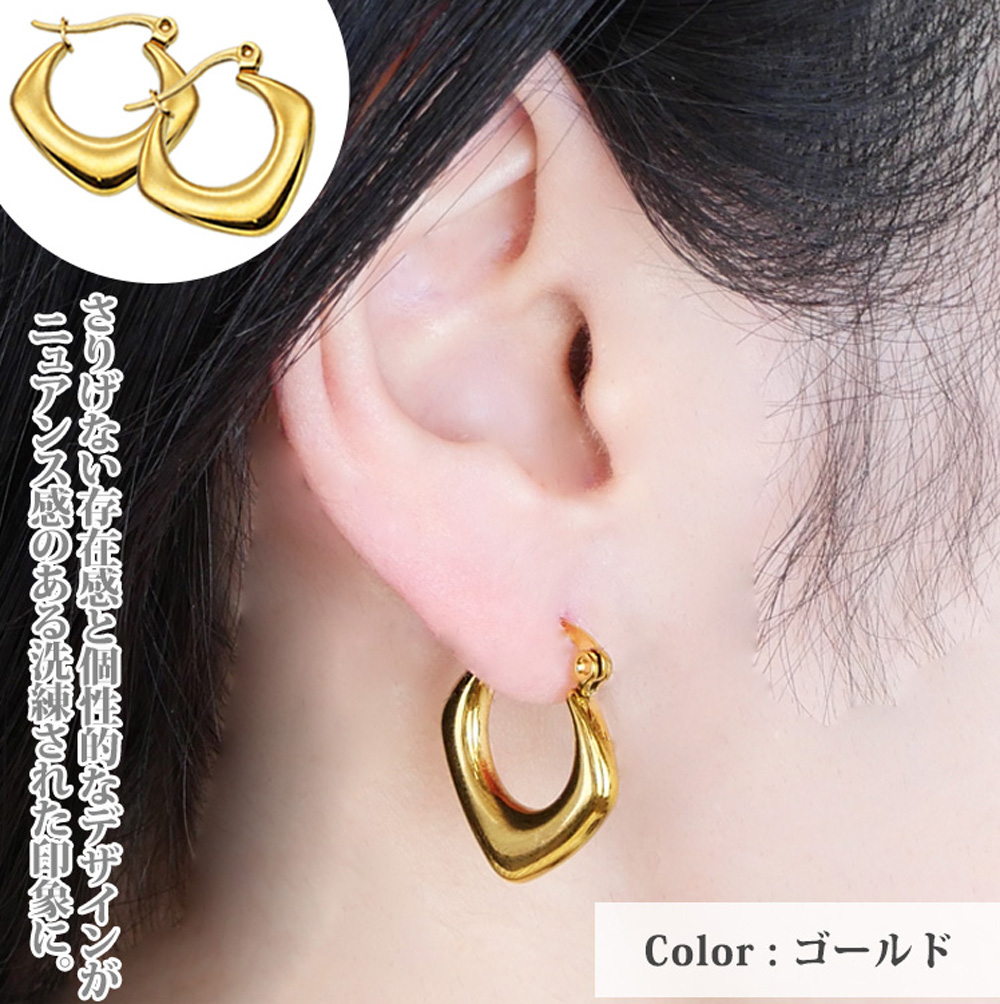 楽天市場】フープピアス ダイヤモンド ピアス レディース